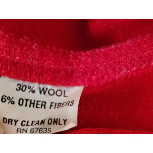 Vintage 90s Ralph Lauren Wool Ski Catsuit Jumpsuit | Red Wool Blend | Made in US - Picture 4 of 8